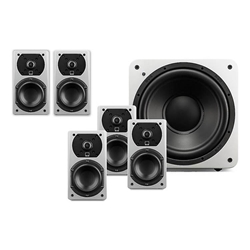 SVS Prime Satellite Pro 5.1 System 5.1-channel home theater speaker system with powered subwoofer (Piano Gloss White) 