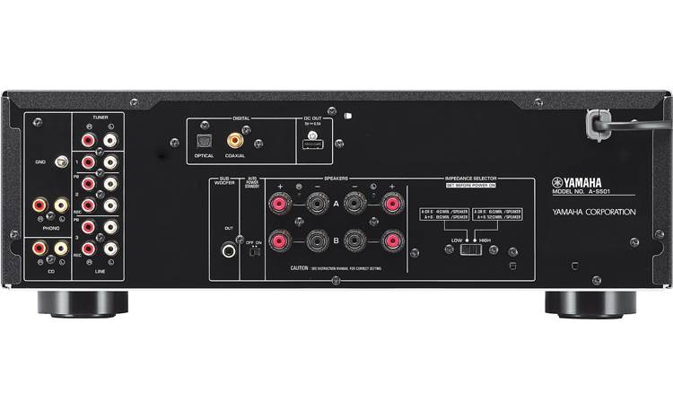 Yamaha A-S501 Stereo integrated amplifier with built-in DAC (Black) - A-S501BL 